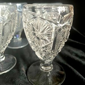 9 Imperial Glass 1960’s small goblets.  Heavy glass. Great for your toasts